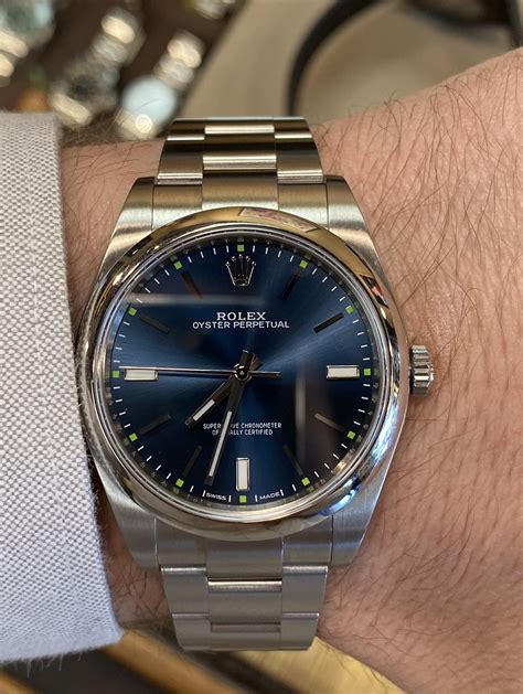 rolex ref 114300|Rolex 114300 blue.